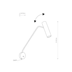 Applique Camera Da Letto-Selezionato da Mazzolaluce Applique per comodini moderna bianca orientabile