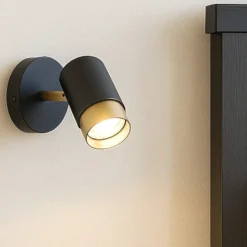 Applique Camera Da Letto-Selezionato da Mazzolaluce Applique per comodino camera da letto nero oro orientabile