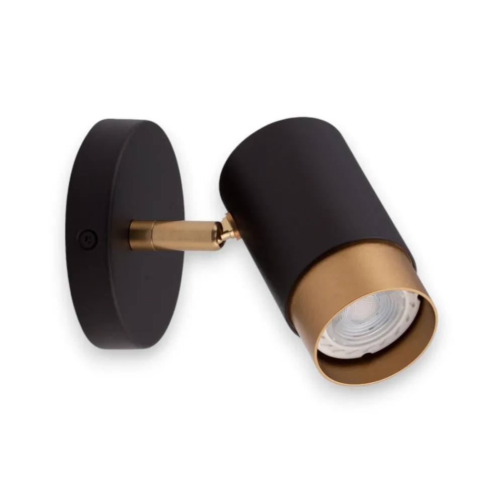 Applique Camera Da Letto-Selezionato da Mazzolaluce Applique per comodino camera da letto nero oro orientabile