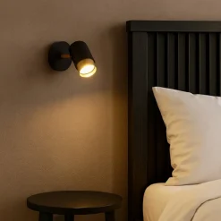 Applique Camera Da Letto-Selezionato da Mazzolaluce Applique per comodino camera da letto nero oro orientabile
