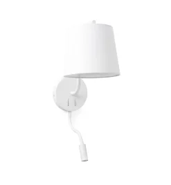 Applique Camera Da Letto-Selezionato da Mazzolaluce Applique per comodino camera da letto con interruttore paralume bianco