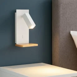 Applique Camera Da Letto-Selezionato da Mazzolaluce Applique per comodino camera da letto moderna bianca con porta usb