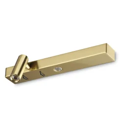 Applique Camera Da Letto-Ideal Lux Applique per comodino camera da letto bonne nuit-1 ap ottone