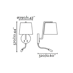 Applique Camera Da Letto-Selezionato da Mazzolaluce Applique per comodino camera da letto nero moderna fp