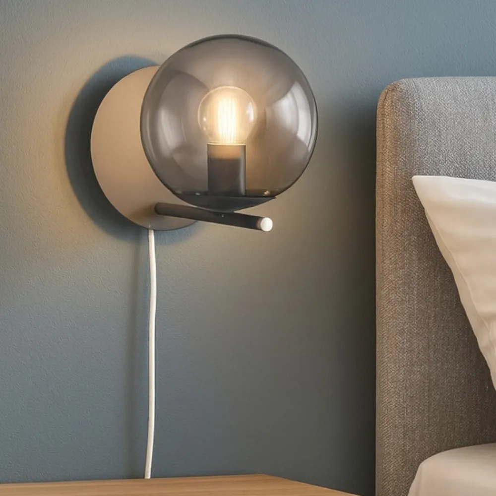 Applique Camera Da Letto-Selezionato da Mazzolaluce Applique per comodino camera da letto antracite opaco