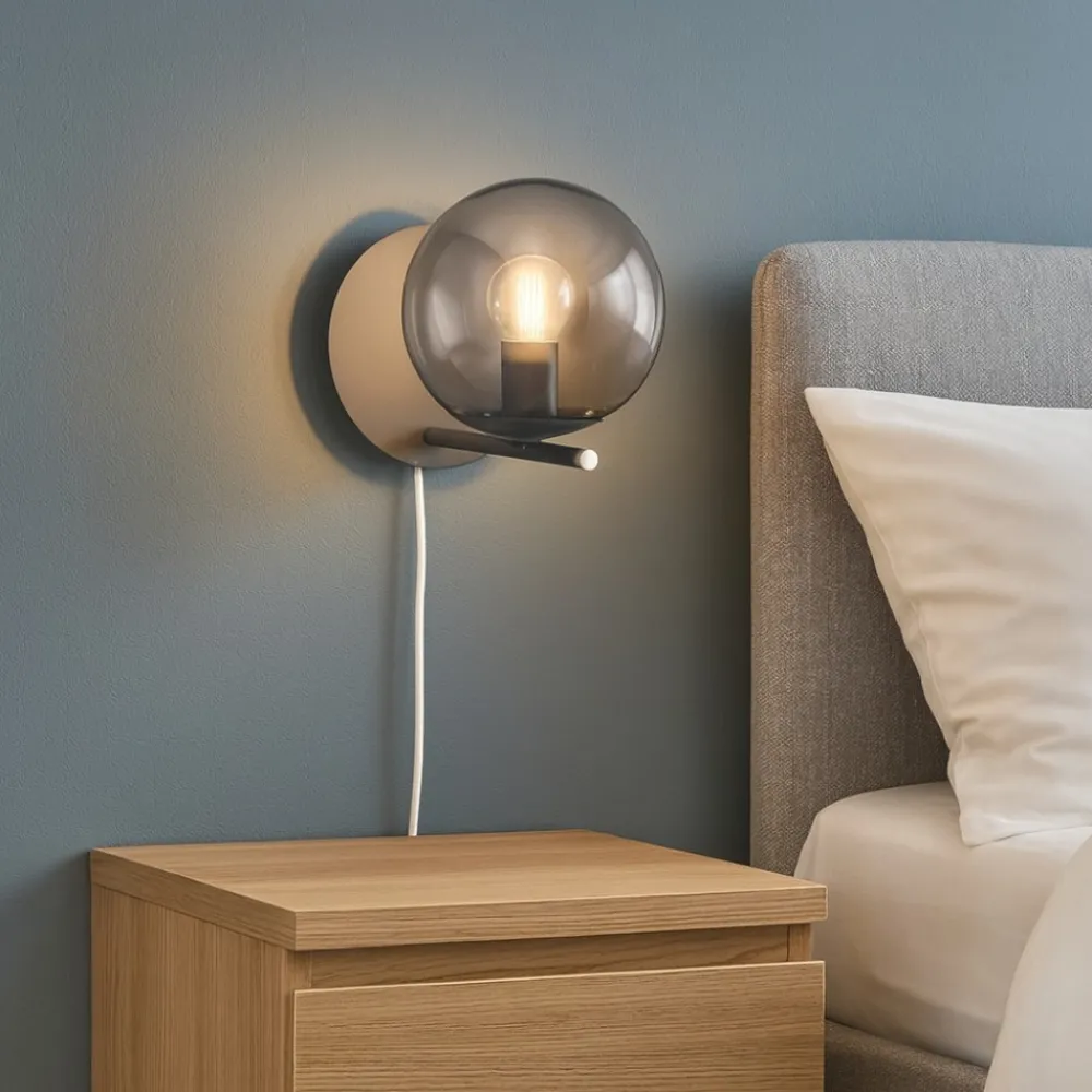 Applique Camera Da Letto-Selezionato da Mazzolaluce Applique per comodino camera da letto antracite opaco