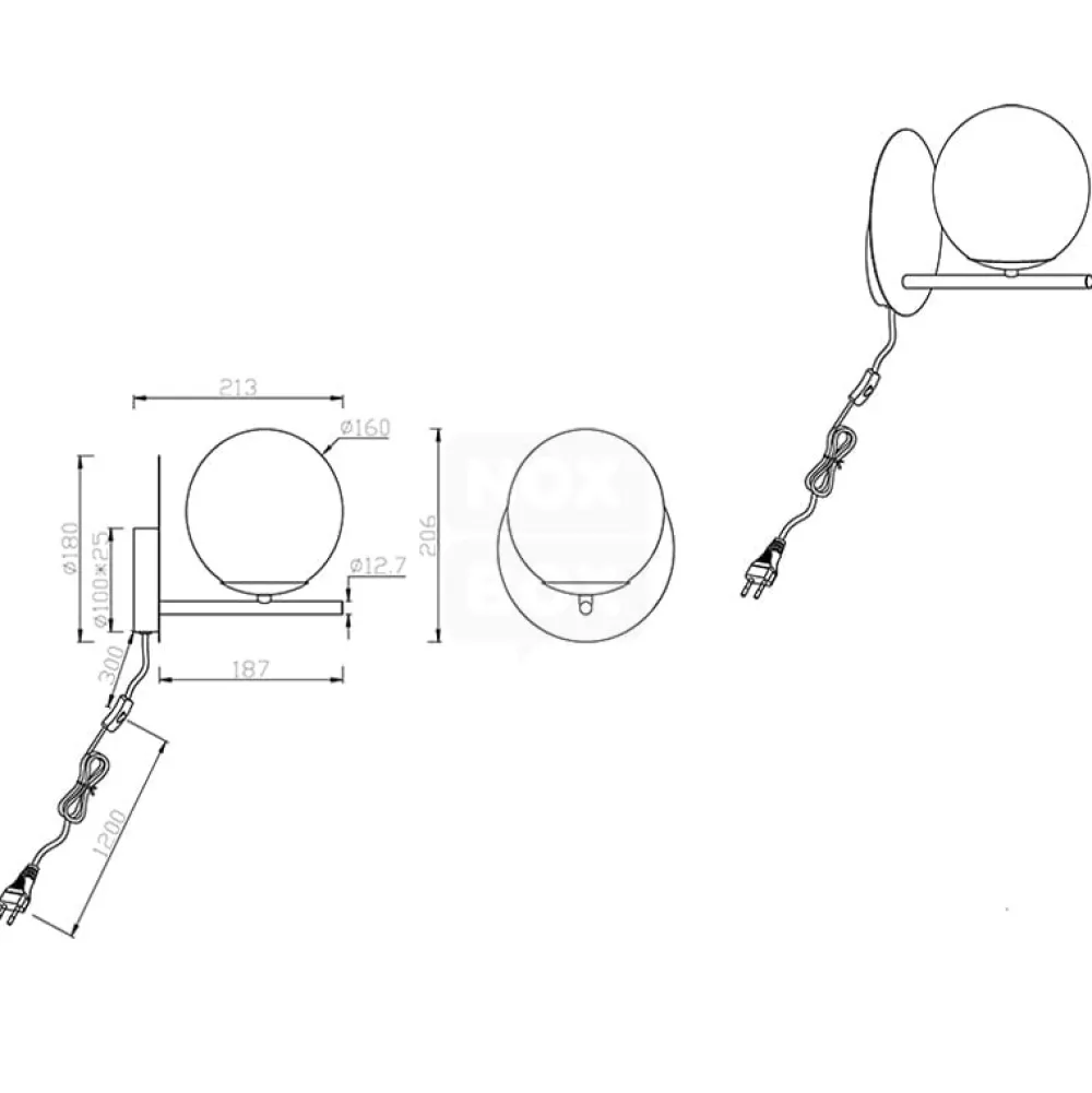 Applique Camera Da Letto-Selezionato da Mazzolaluce Applique per comodino camera da letto antracite opaco