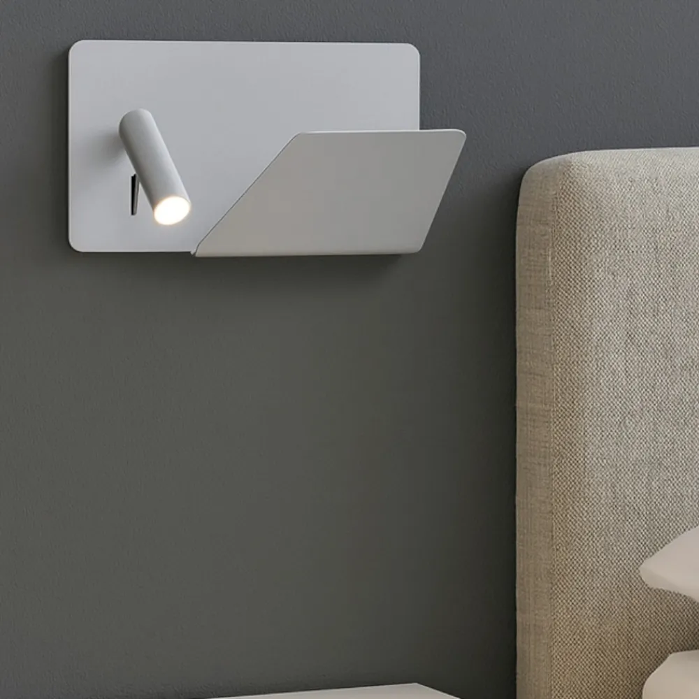 Applique Camera Da Letto-Selezionato da Mazzolaluce Applique per comodino camera da letto moderna grigio presa usb destra