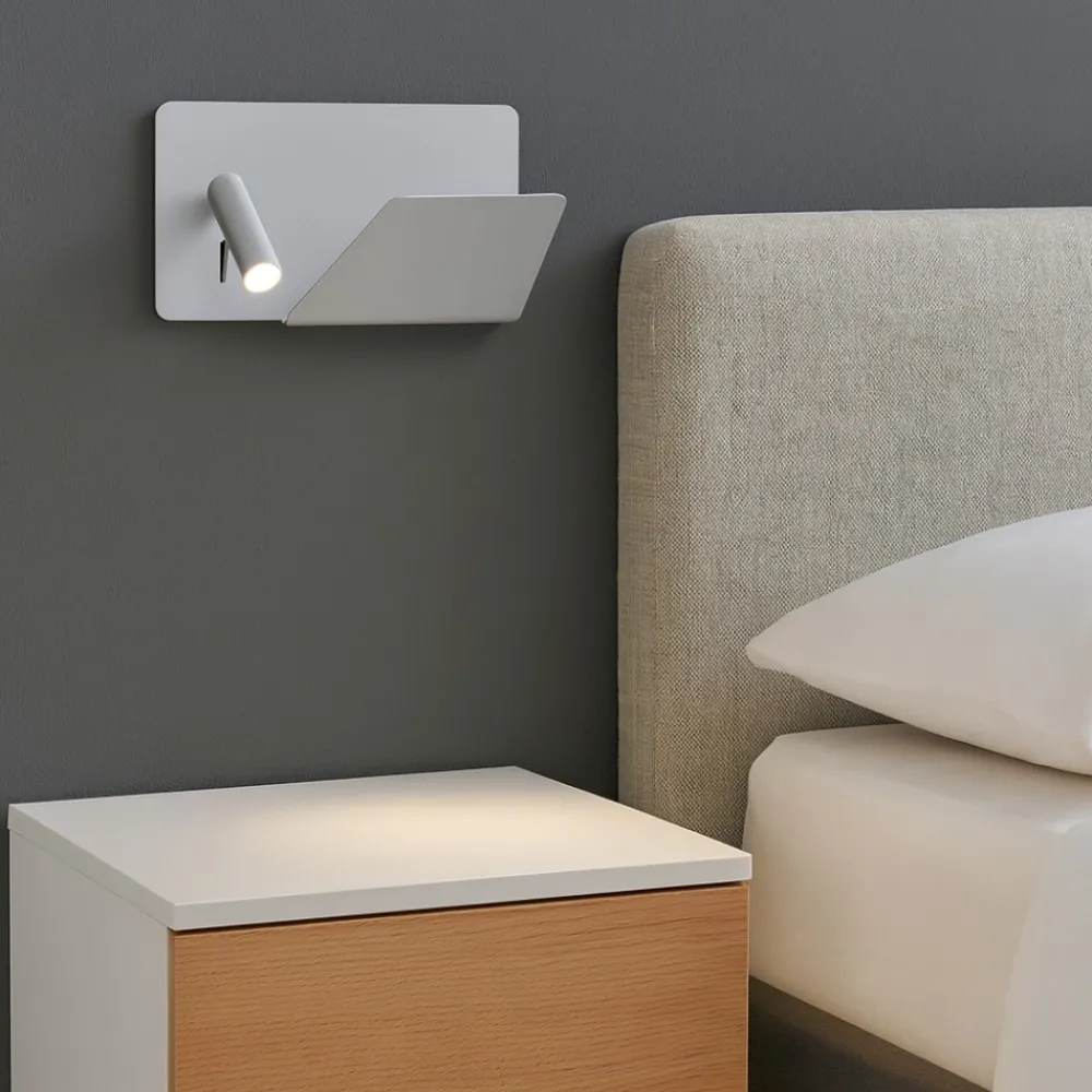 Applique Camera Da Letto-Selezionato da Mazzolaluce Applique per comodino camera da letto moderna grigio presa usb destra