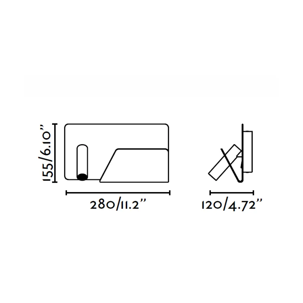 Applique Camera Da Letto-Selezionato da Mazzolaluce Applique per comodino camera da letto moderna grigio presa usb destra