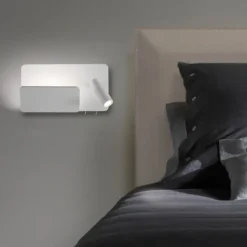 Applique Camera Da Letto-Selezionato da Mazzolaluce Applique per comodino lato destro multifunzione usb luce da lettura mensola