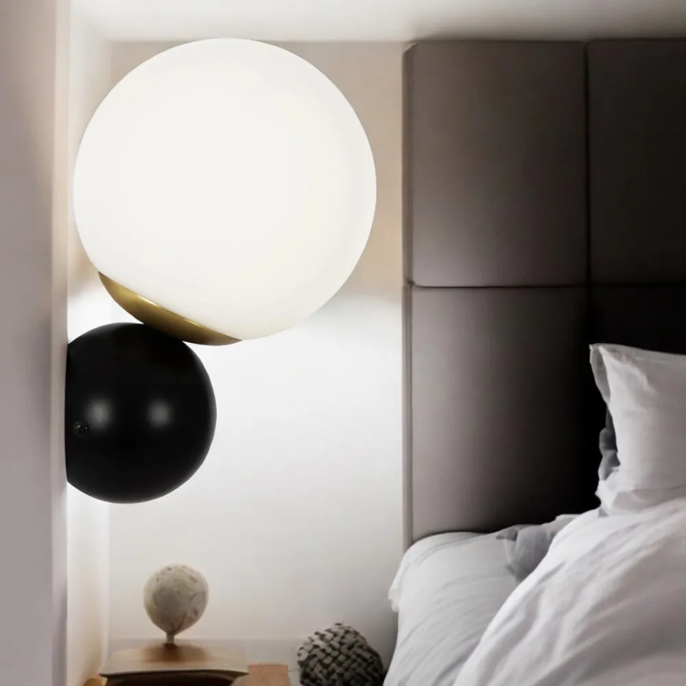 Applique Camera Da Letto-Maytoni Applique per comodino nostalgia nero oro con spina interruttore