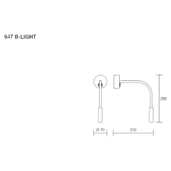 Applique Camera Da Letto-IsyLuce Applique per comodino orientabile led 3w 3000k