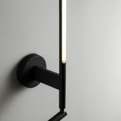Applique Camera Da Letto-Perenz Illuminazione Applique per comodino ramon nero 2 luci led