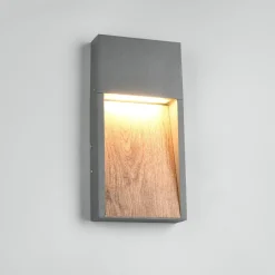 Applique Da Esterno-Selezionato da Mazzolaluce Applique per esterni antracite effetto legno led 3000k ip44 anti corrosione