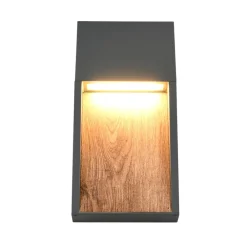 Applique Da Esterno-Selezionato da Mazzolaluce Applique per esterni antracite effetto legno led 3000k ip44 anti corrosione