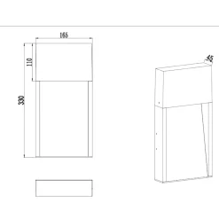 Applique Da Esterno-Selezionato da Mazzolaluce Applique per esterni antracite effetto legno led 3000k ip44 anti corrosione