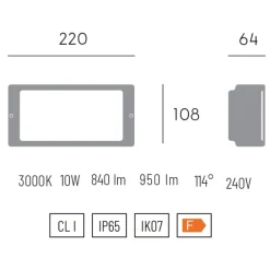 Applique Da Esterno-Selezionato da Mazzolaluce Applique per esterni bianca moderna led 3000k ip65