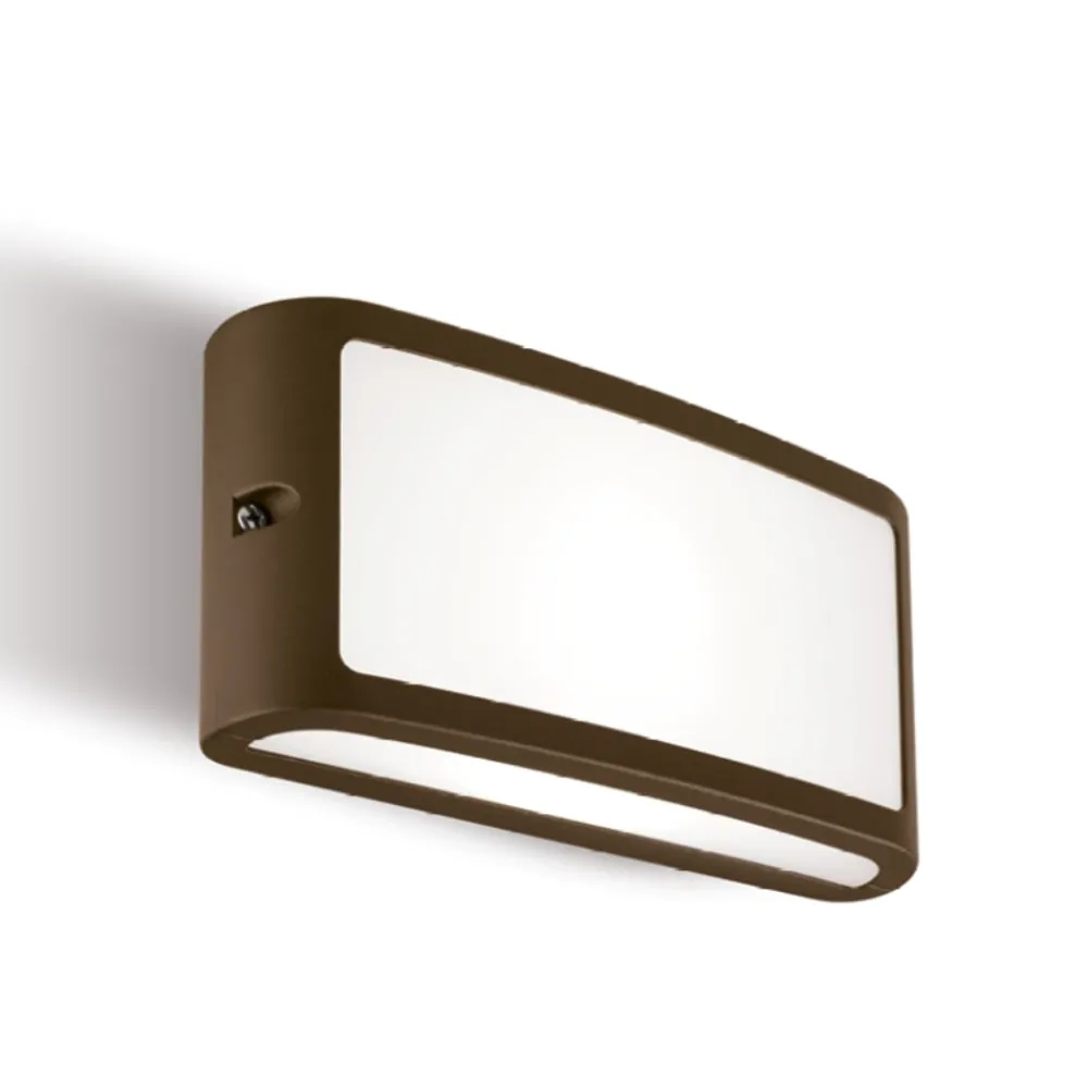 Applique Da Esterno-Selezionato da Mazzolaluce Applique per esterni color caffe rettangolare led 3000k ip65