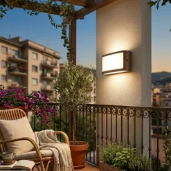 Applique Da Esterno-Selezionato da Mazzolaluce Applique per esterni color caffe rettangolare led 3000k ip65