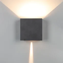 Applique Da Esterno-Selezionato da Mazzolaluce Applique per esterni led 20w 4000k cubo xl nero moderna