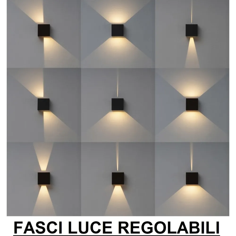Applique Da Esterno-Selezionato da Mazzolaluce Applique per esterni led 20w 4000k cubo xl nero moderna