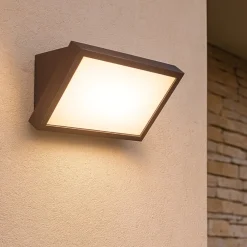Applique Da Esterno-Selezionato da Mazzolaluce Applique per esterni marrone moderna led 20w 2700k 3300k 4000k