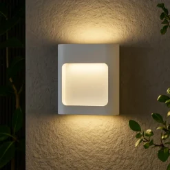 Applique Da Esterno-Selezionato da Mazzolaluce Applique per esterni moderno bianco quadrato led 9w 3000k