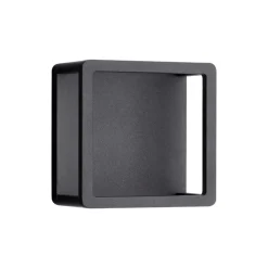 Applique Da Esterno-Selezionato da Mazzolaluce Applique per esterni quadrato nero moderno led 9w 3000k