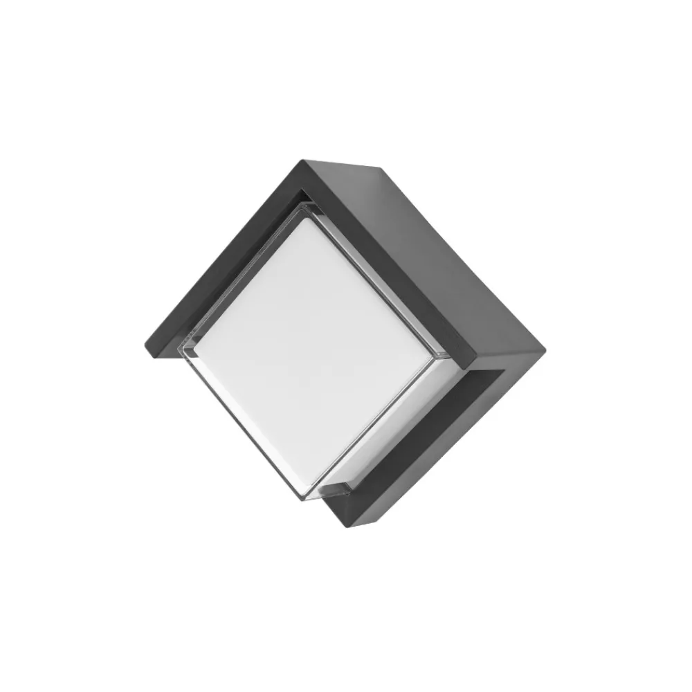 Applique Da Esterno-Selezionato da Mazzolaluce Applique per esterno antracite led 12w 3000k quadrato moderno