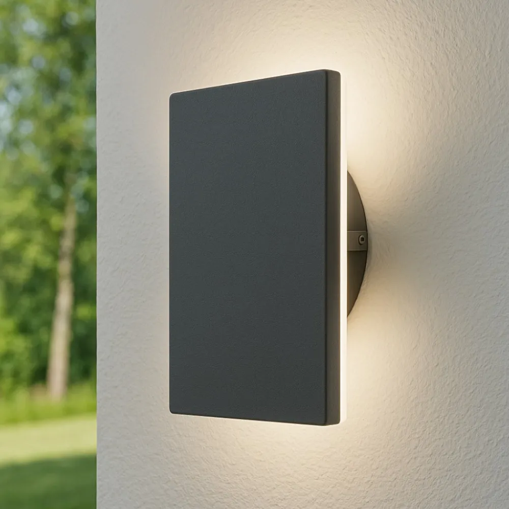 Applique Da Esterno-Selezionato da Mazzolaluce Applique per esterno antracite quadrato led 9,6w 3000k