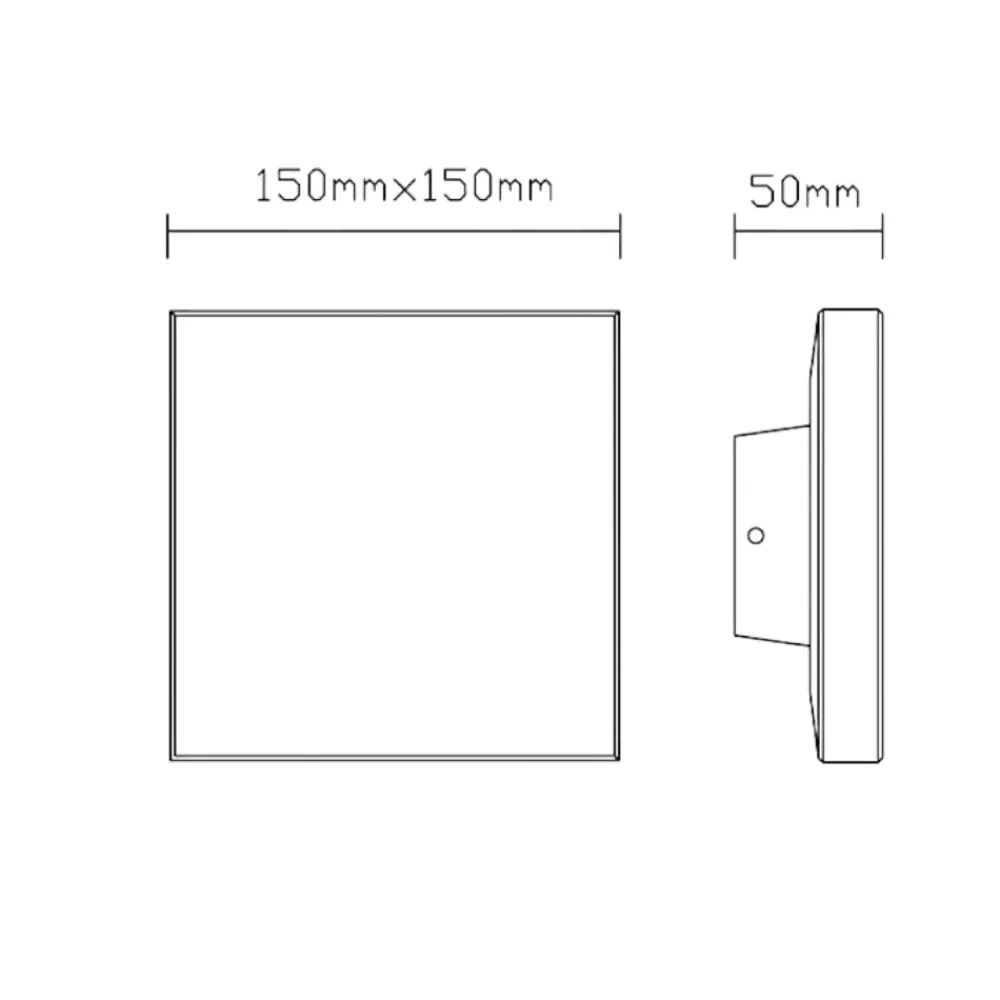 Applique Da Esterno-Selezionato da Mazzolaluce Applique per esterno antracite quadrato led 9,6w 3000k