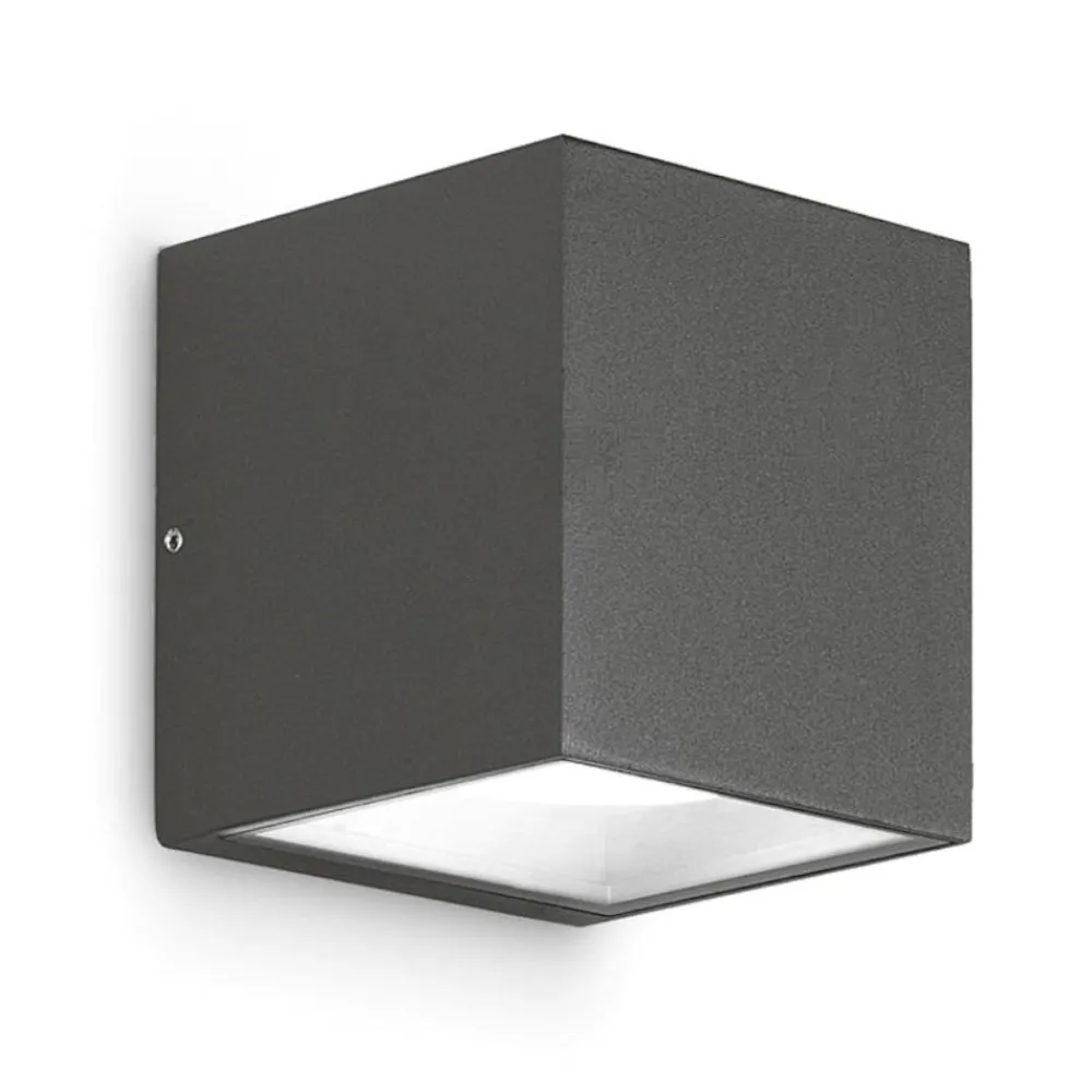 Applique Da Esterno-Gea Luce Applique per esterno antracite cubo apo