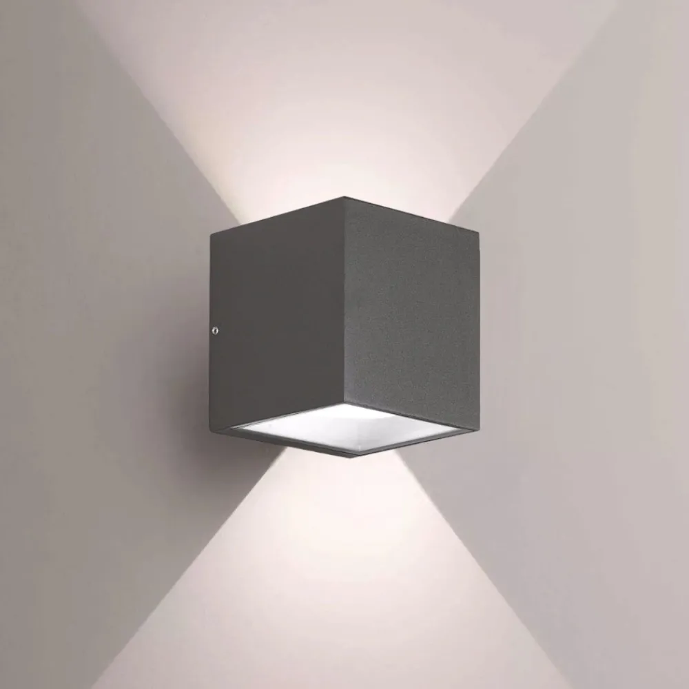 Applique Da Esterno-Gea Luce Applique per esterno antracite cubo apo