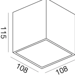 Applique Da Esterno-Gea Luce Applique per esterno antracite cubo apo