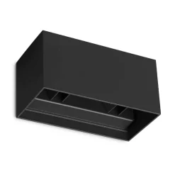 Applique Da Esterno-Ideal Lux Applique per esterno atom ap d20 nera led 3000k ip54