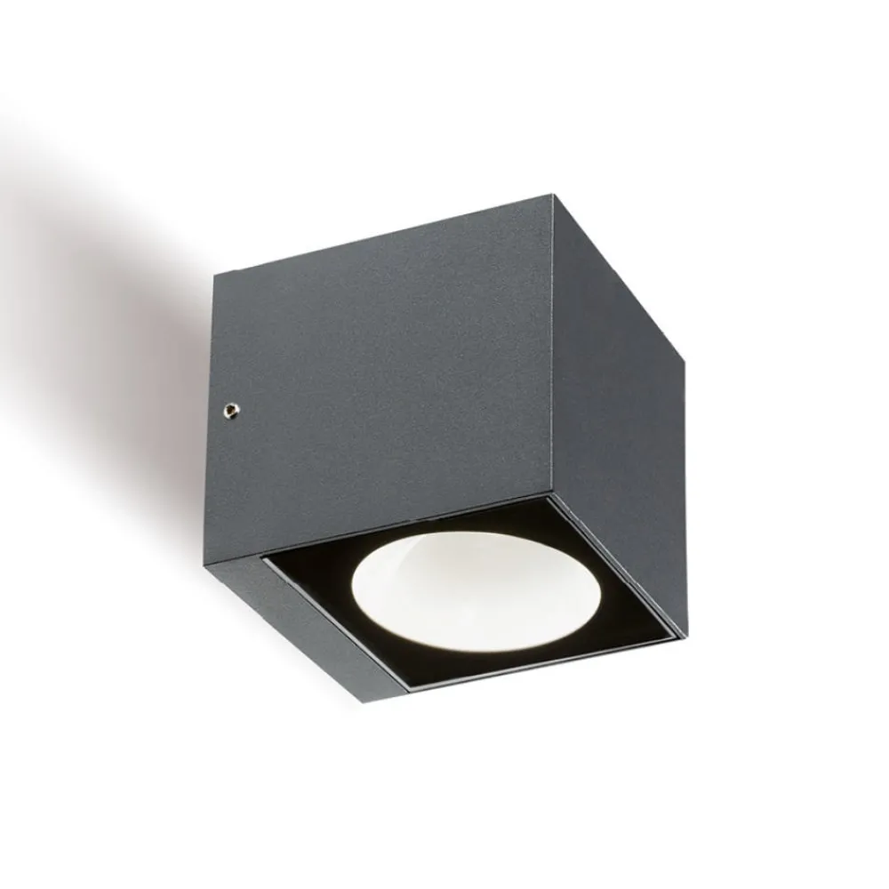 Applique Da Esterno-Selezionato da Mazzolaluce Applique per esterno balcone cubo grafite biemissione led 12w 4000k