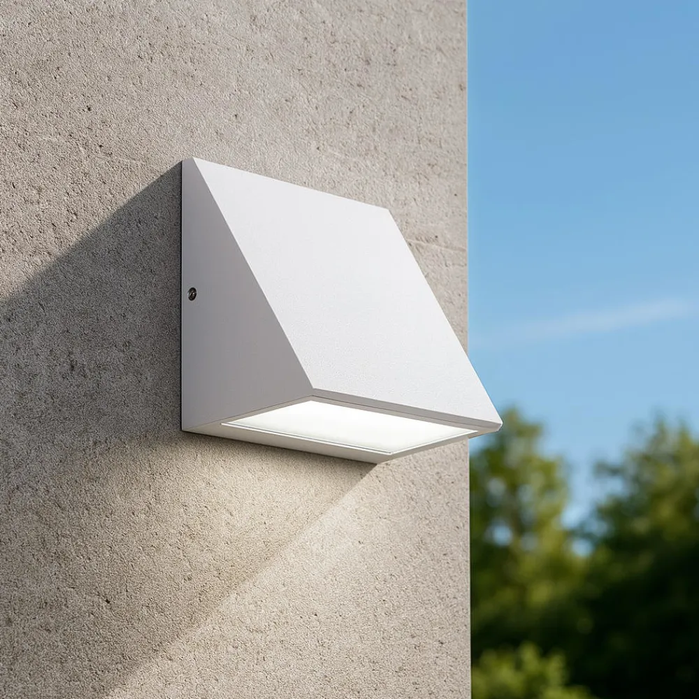 Applique Da Esterno-Selezionato da Mazzolaluce Applique per esterno balcone bianca moderna led 7w 4000k