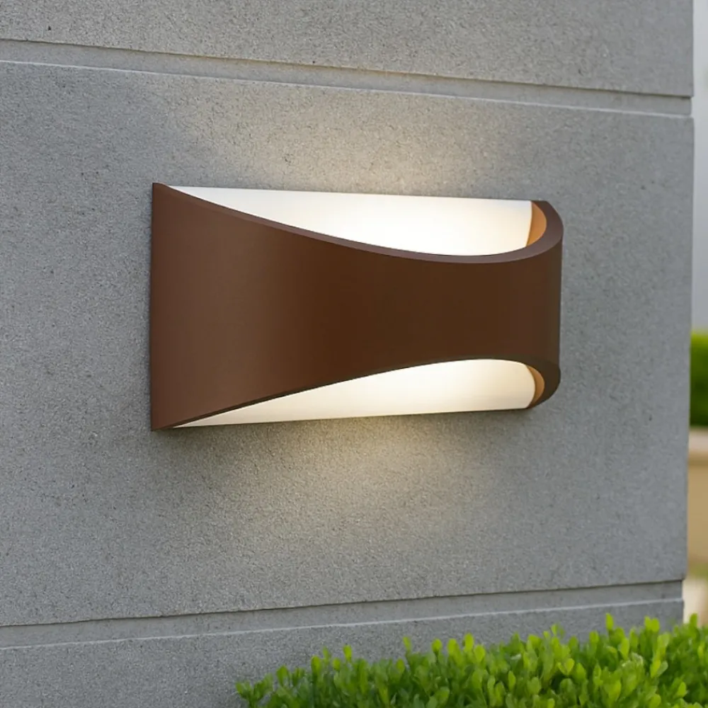 Applique Da Esterno-Selezionato da Mazzolaluce Applique per esterno balcone marrone led 6w 4000k ip65