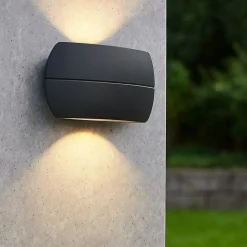 Applique Da Esterno-Selezionato da Mazzolaluce Applique per esterno balcone moderna grafite led 10w 3000k ip54