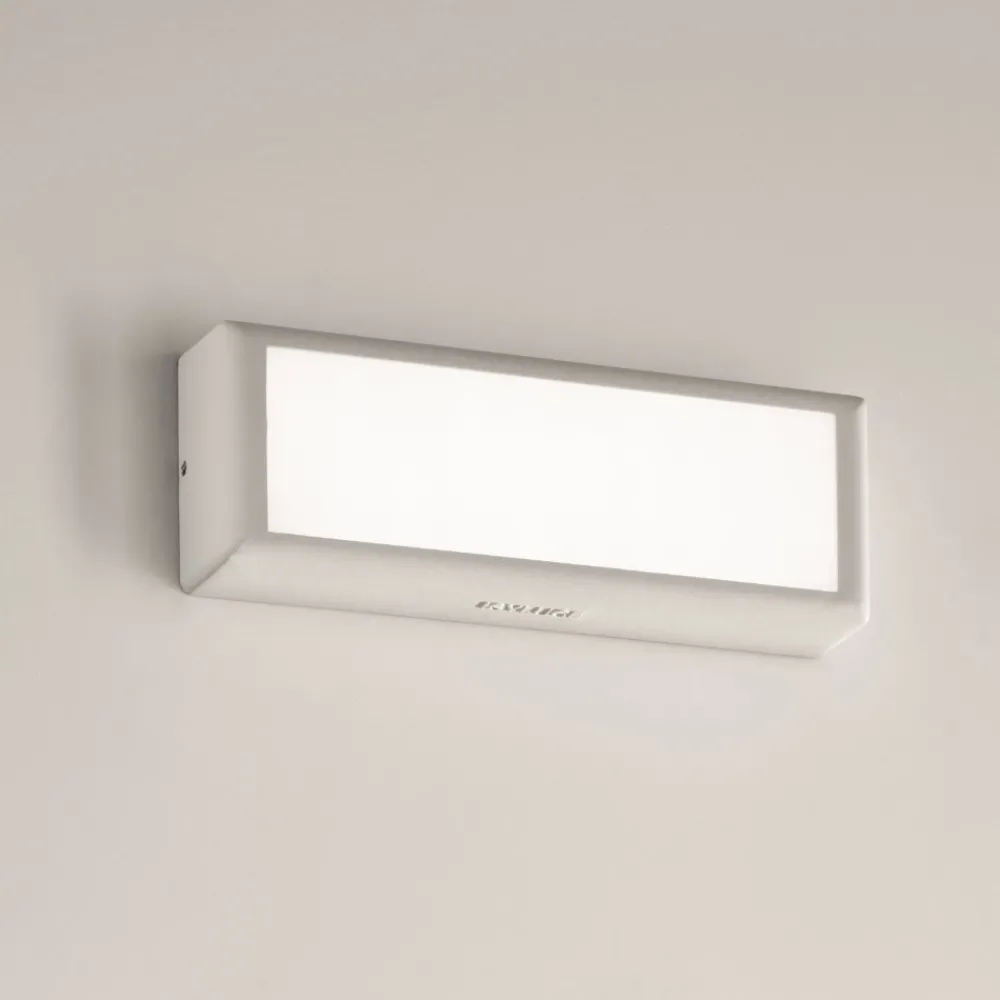 Applique Da Esterno-IsyLuce Applique per esterno bianca 12w 4000k