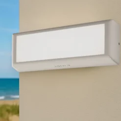 Applique Da Esterno-IsyLuce Applique per esterno bianca 12w 4000k