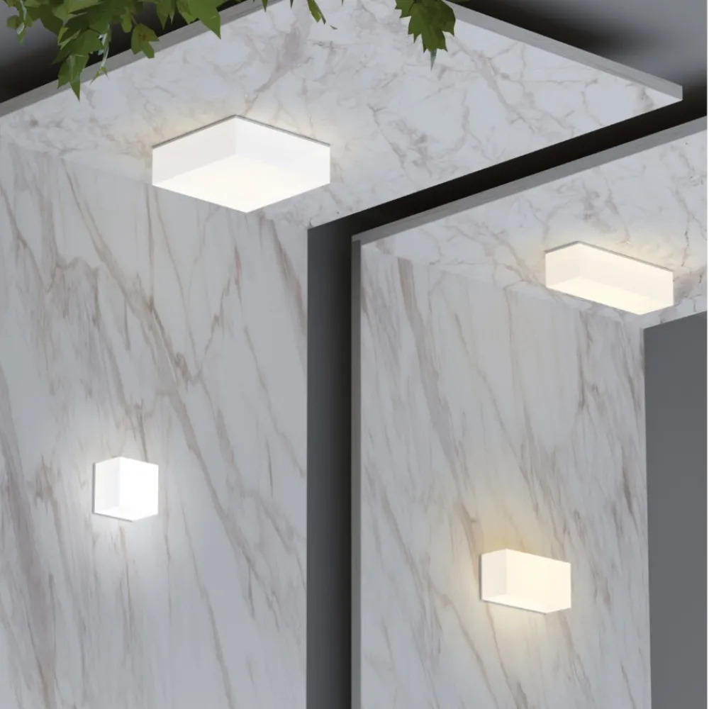 Applique Da Esterno-Selezionato da Mazzolaluce Applique per esterno bianco acrilico led 12w 3000k 4000k 6000k