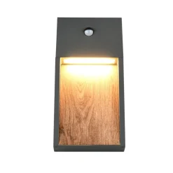 Applique Da Esterno-Selezionato da Mazzolaluce Applique per esterno con sensore di movimento effetto legno led 3000k anti corrosione
