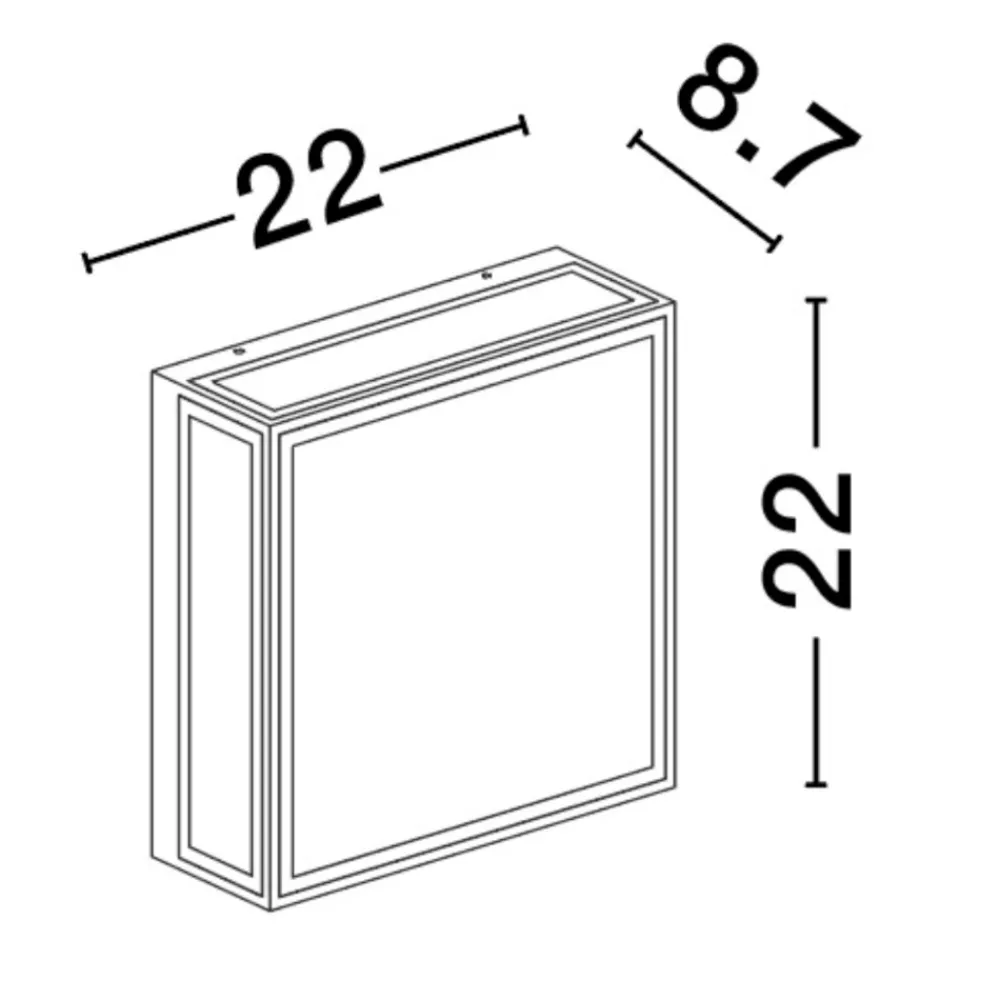 Applique Da Esterno-Selezionato da Mazzolaluce Applique per esterno da parete soffitto quadrata 16w 3000k