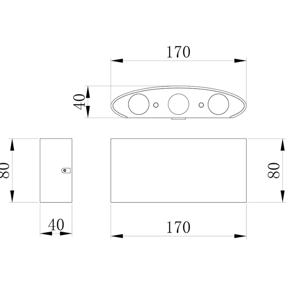 Applique Da Esterno-Maytoni Applique per esterno design moderna bianco ip54 6w 3000k strato