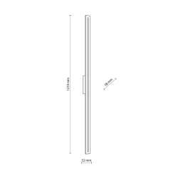 Applique Da Esterno-Selezionato da Mazzolaluce Applique per esterno design moderno grigio lungo 121 cm ip65 led 30w 3000k