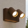 Applique Da Esterno-Gea Luce Applique per esterno due luci orientabili ip65 marrone led cct
