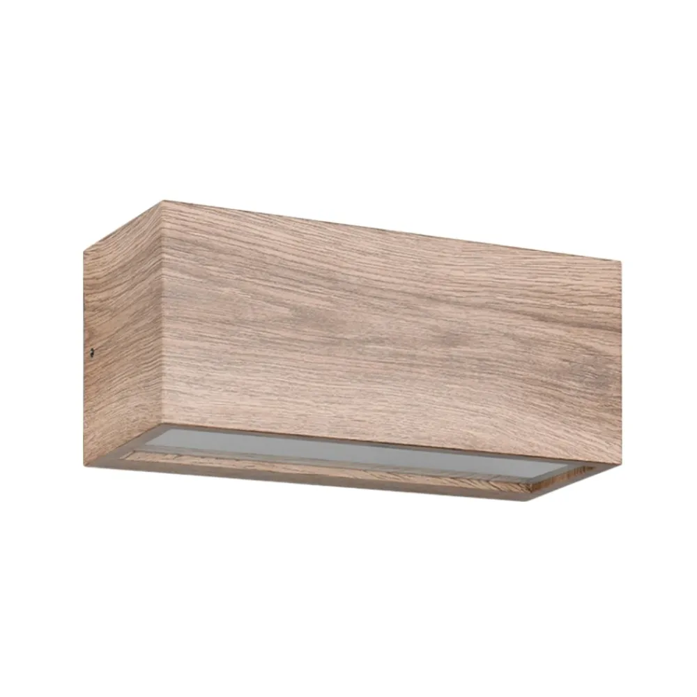 Applique Da Esterno-Selezionato da Mazzolaluce Applique per esterno effetto legno rettangolare moderna