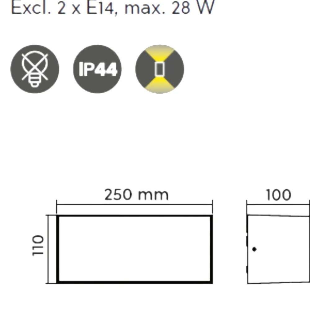 Applique Da Esterno-Selezionato da Mazzolaluce Applique per esterno effetto legno rettangolare moderna